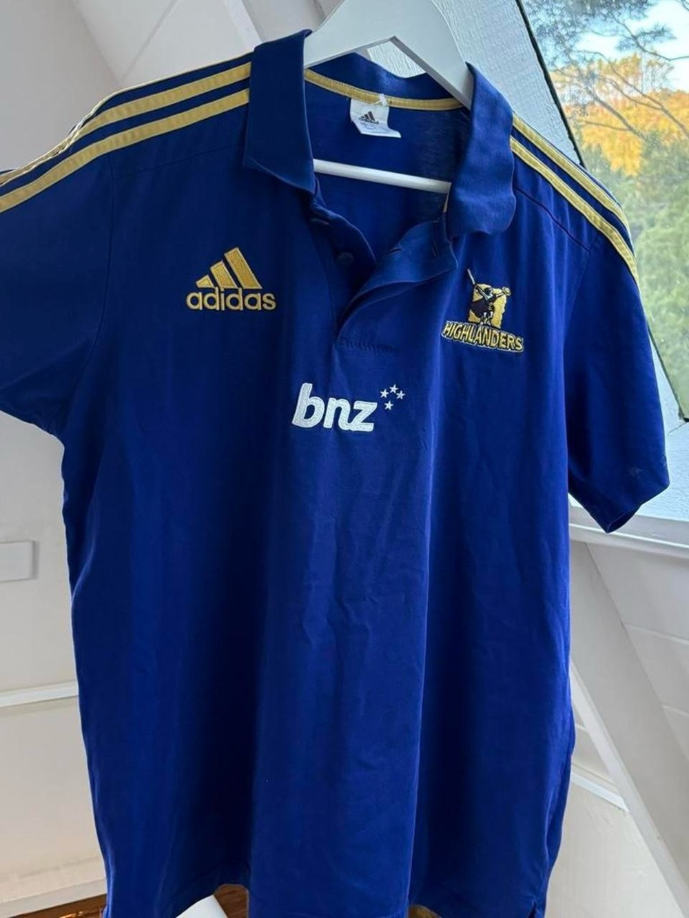 Vintage Blue Adidas rugby polo shirt